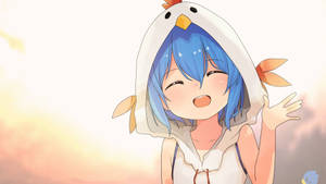 Tavuk Anime Kızı Kapüşonlu duvar kağıdı — Sevimli anime kızı Duvar Kağıdı