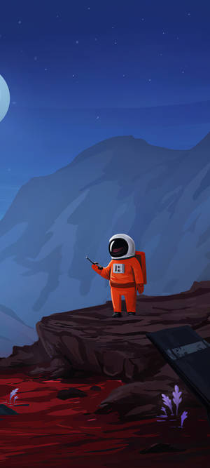 Telsizli Çizgi Film Astronotu — Honor Magic8 Pro Duvar Kağıdı