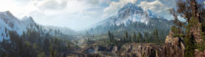 2489x700 WITCHER 3 WILD HUNT fantastik aksiyon dövüş savaşçı karanlık poster çift — 32:9 Duvar Kağıdı