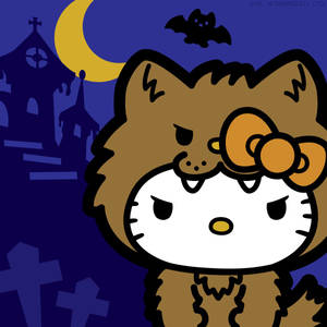 Tiger Hello Kitty Cadılar Bayramı duvar kağıdı