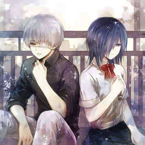 Tokyo Ghoul Pfp Ken ve Touka — Manga GIF Duvar Kağıdı