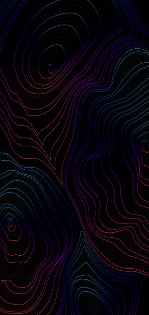 Topografya Koyu Renkler — iPhone 18 Pro Duvar Kağıdı