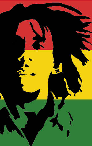 Trend Renkli Bob Marley Grafiği — Galaxy Tab Duvar Kağıdı