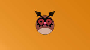 Turuncu Arkaplanda Basit Hoothoot Çizimi — Turuncu estetik GIF Duvar Kağıdı