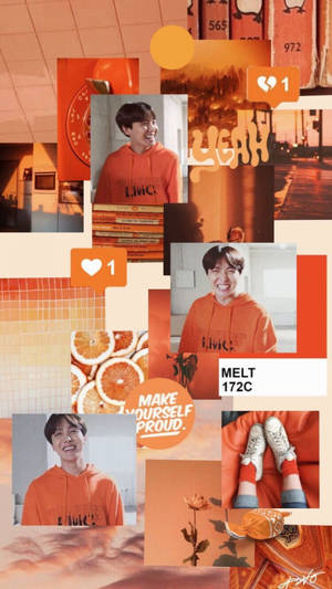 Turuncu BTS Estetiği Jhope — Turuncu estetik GIF Duvar Kağıdı