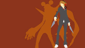 Turuncu Saçlı Adam Minimalist Anime — Minimalist anime Duvar Kağıdı