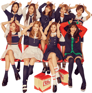 Twice Kpop Grubu Okul Üniforması Konsepti
