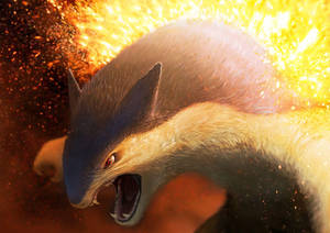 Typhlosion Yakın Çekim HD — Anime masaüstü Duvar Kağıdı