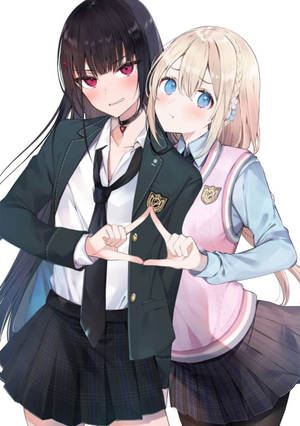 Üçgen Komedi anime lezbiyenler duvar kağıdı