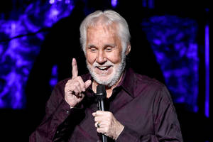 Ünlü Kişi Kenny Rogers — Koyu mavi Duvar Kağıdı