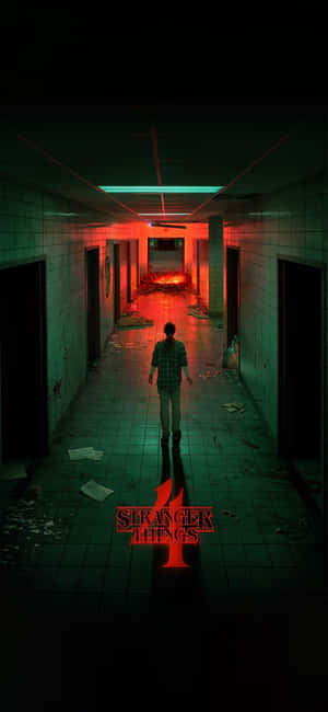 Ürkütücü Stranger Things Koridoru — Galaxy S22 Ultra Duvar Kağıdı