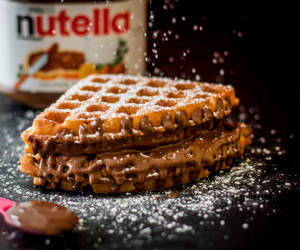 Waffle Yığını Nutella duvar kağıdı — Sıcak Duvar Kağıdı