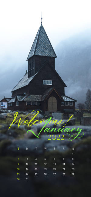 Welcome January church wallpaper — iPhone 16 Plus Duvar Kağıdı