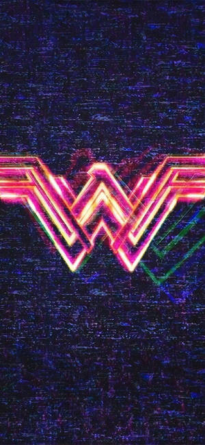 Wonder Woman 1984 neon ışık logosu duvar kağıdı — iPhone Air Duvar Kağıdı