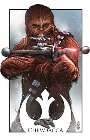 Wookiee ile Galaksiyi Keşfedin — Galaxy Z Fold 8 Duvar Kağıdı