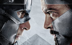 Yakın Yüz Yüze Kaptan Amerika İç Savaşı — Iron Man Duvar Kağıdı