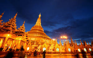 Yangon Turistik Noktası Duvar Kağıdı — Alacakaranlık Duvar Kağıdı