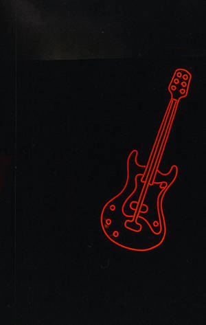Neon kırmızısı gitar duvar kağıdı sanat eseri. — Galaxy Tab Duvar Kağıdı
