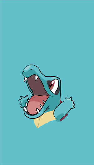 Yarı Vücut Çekimi Canlı Totodile — Anime telefon Duvar Kağıdı