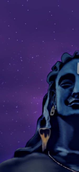 Yarım Portre Sanat Eseri Adiyogi Shiva — iPhone 11 Pro Max Duvar Kağıdı