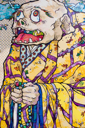 Yaşlı Budist Takashi Murakami 4K — 4K Duvar Kağıdı