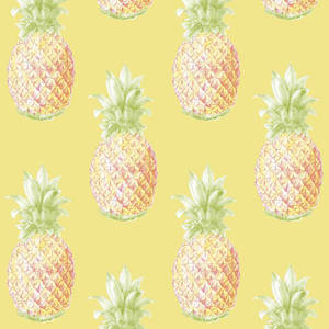 Sarı arka planda ananas desenleri duvar kağıdı — Pixel Watch 5 Duvar Kağıdı