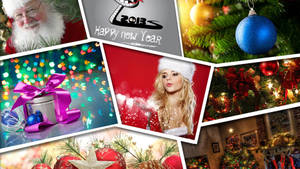 Yeni Yıl ve Noel Kolajı duvar kağıdı