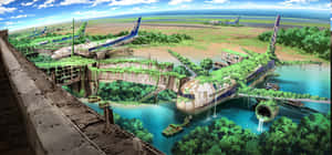Anime Manzarası arka plan — Animasyon manzara Duvar Kağıdı