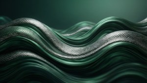 Slytherin renklerinde şık soyut dalgalar.