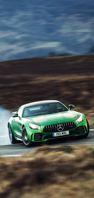 Mercedes AMG iPhone Yeşil Yarış — iPhone 13 Pro Max Duvar Kağıdı