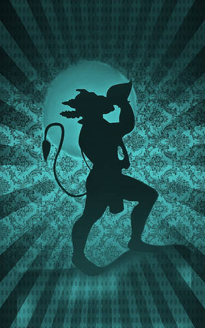 Yeşil Tanrı Hanuman ve Deniz Kabuğu — Galaxy Tab Duvar Kağıdı