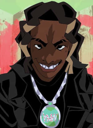 YNW Melly Animasyon Tarzında — Kindle Duvar Kağıdı