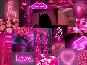 Neon Pembe Estetik görseller — Neon pembe estetik Duvar Kağıdı