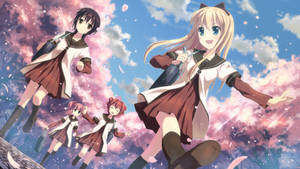 Yuru Yuri anime lezbiyen duvar kağıdı