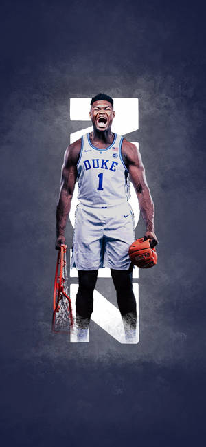 Zion Williamson Duke Oyuncusu duvar kağıdı — iPhone 11 Pro Duvar Kağıdı