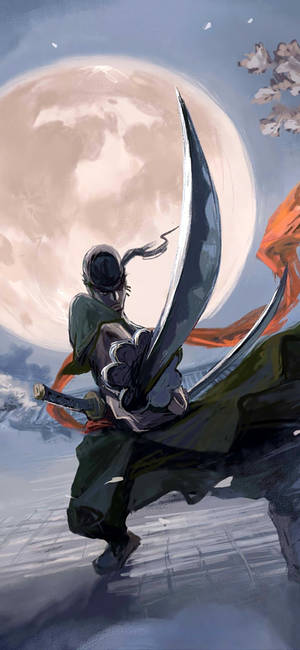 Zoro Kılıç Gösteriyor HD — Galaxy S22 Ultra Duvar Kağıdı
