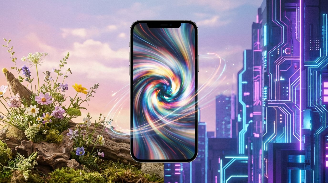 2026'da iPhone için en iyi canlı duvar kağıtlarının estetiğe göre sıralanmış grid görünümü