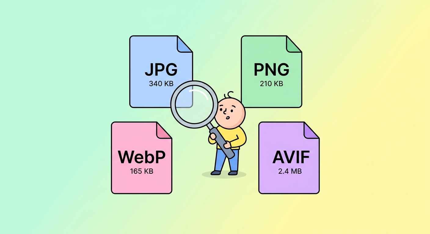 Görsel Formatı Hile Sayfası — JPG vs PNG vs WebP vs AVIF